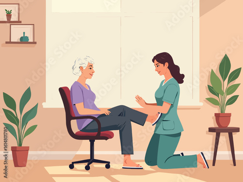 Elderly care and leg rehabilitation at home