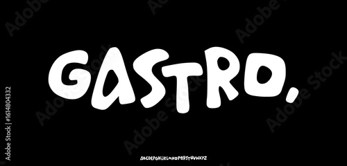 Elegant simple font, groovy upper case playful joyful fun , typography letter vintage design vector creative hand drawn fonts, iconic logos , cartoon comic, greeting card, product packaging, print