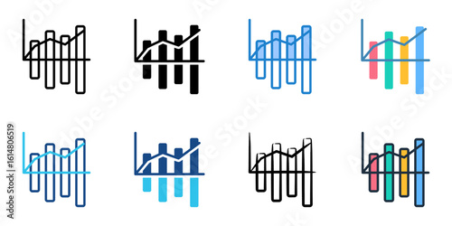 Burn Rate icon set multiple style collection 