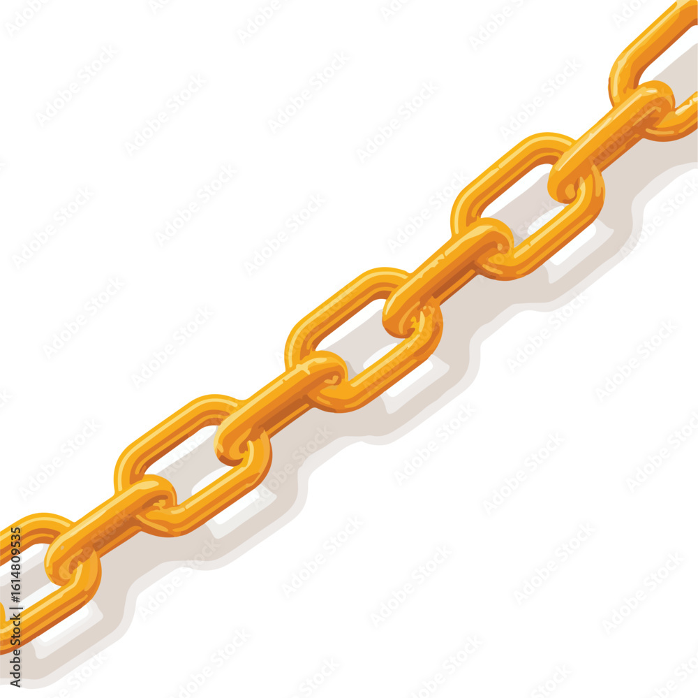 Fototapeta premium chain isolated in White Background, chain vector, Flat lay vector illustration