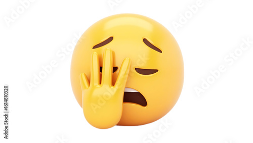 3D facepalm emoji expression PNG

