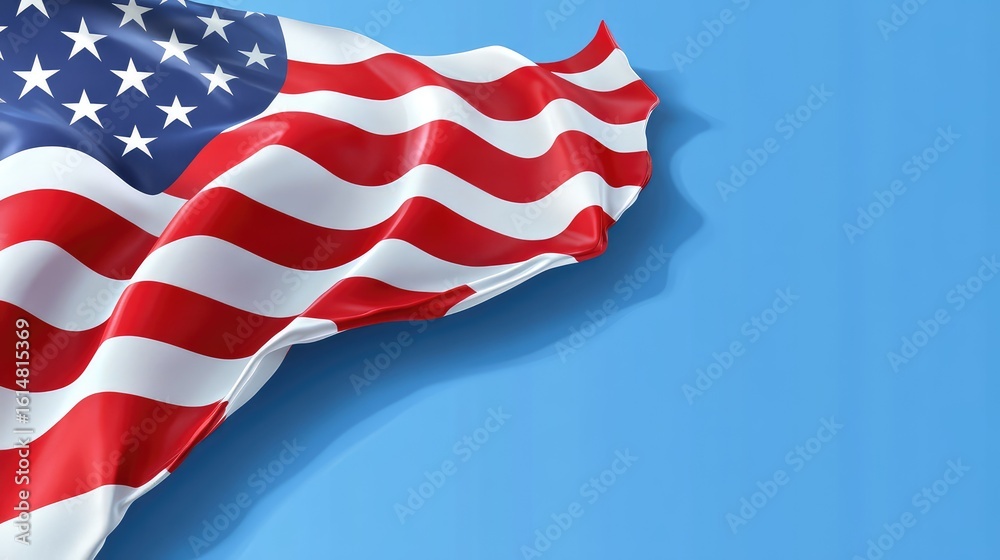 Obraz premium freedom red white and blue banner