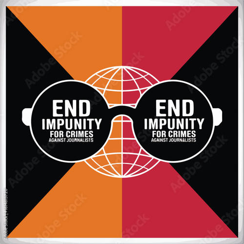 International Day to End Impunity for Crimes Against Journalists – advocacy and press freedom illustration.