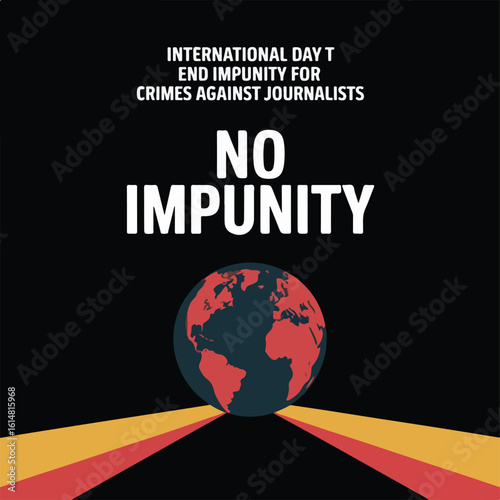 International Day to End Impunity for Crimes Against Journalists – advocacy and press freedom illustration.