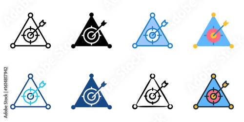 Scalable Business Model icon set multiple style collection 