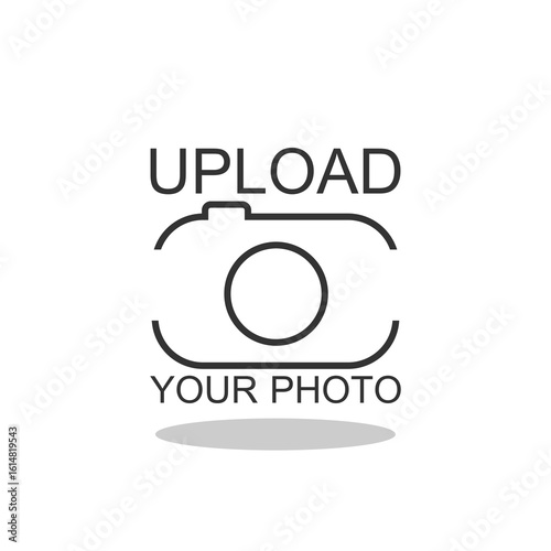 Upload your photo icon with shadow