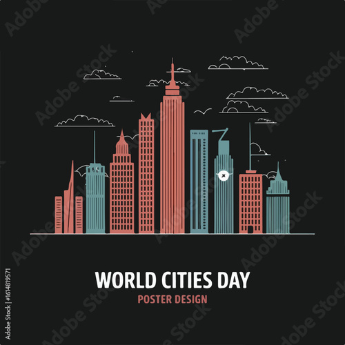 World Cities Day • Urban Sustainability & Global Cityscape Illustration.