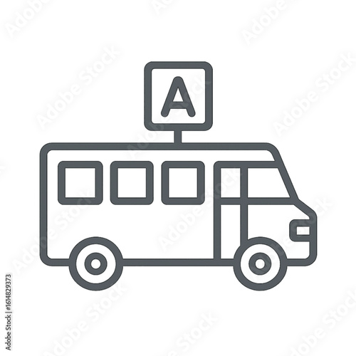 Airport service for traveling shuttle icon transparent background