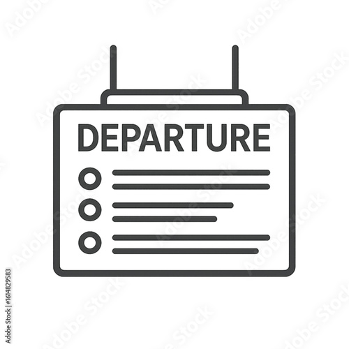 Airport service for travel departure board icon transparent background