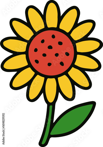sunflower vector illustration