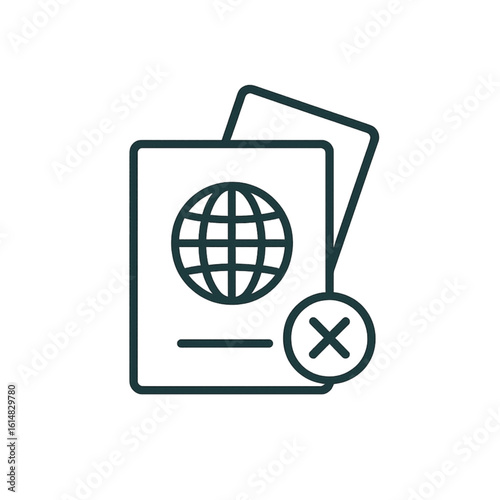 Airport travel service passport with ticket icon
transparent background