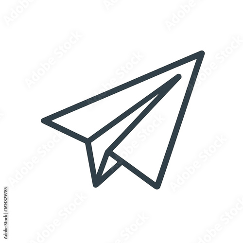Airport service for traveling paper plane icon transparent background