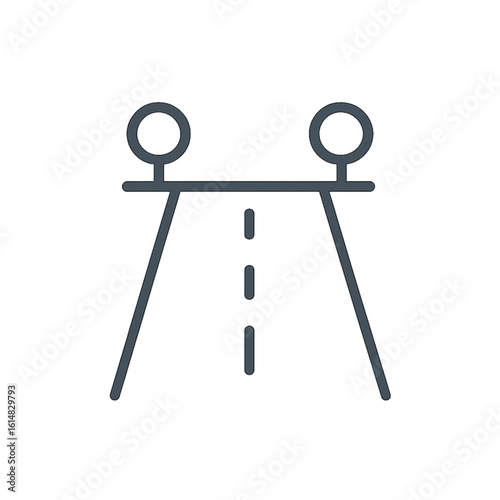 Airport service for travel runway lights icon transparent background