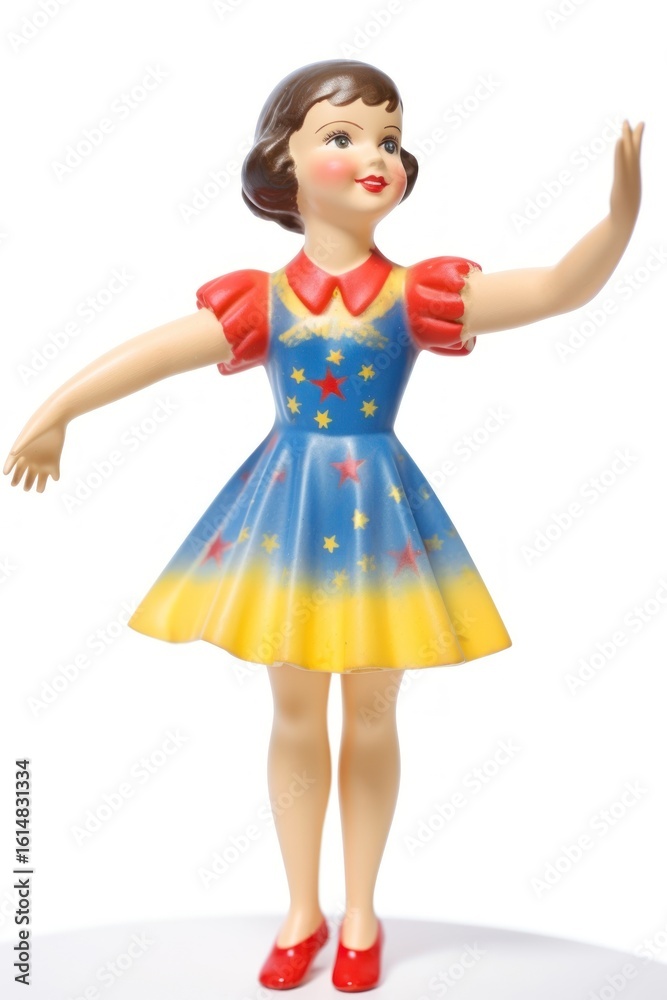 Naklejka premium Vintage toy doll in dress