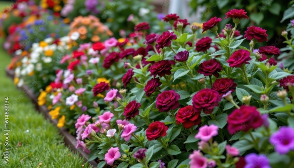 use dark flowers in garden borders alongside bright annuals to provide seasonal contrast and visual interest year round use dark flowers in garden borders alongside bright annuals to provide seasonal contrast and visual interest year round