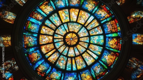 light stained glass circle