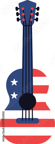 American flag guitar