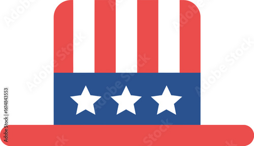 Uncle sam hat icon american patriotism symbol