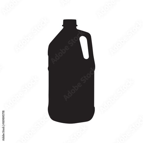 Cooking oil gallon silhouette on white background. Oil gallon icon sign vector illustration design