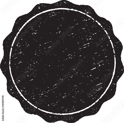 Distressed Scalloped Circle Stamp Frame