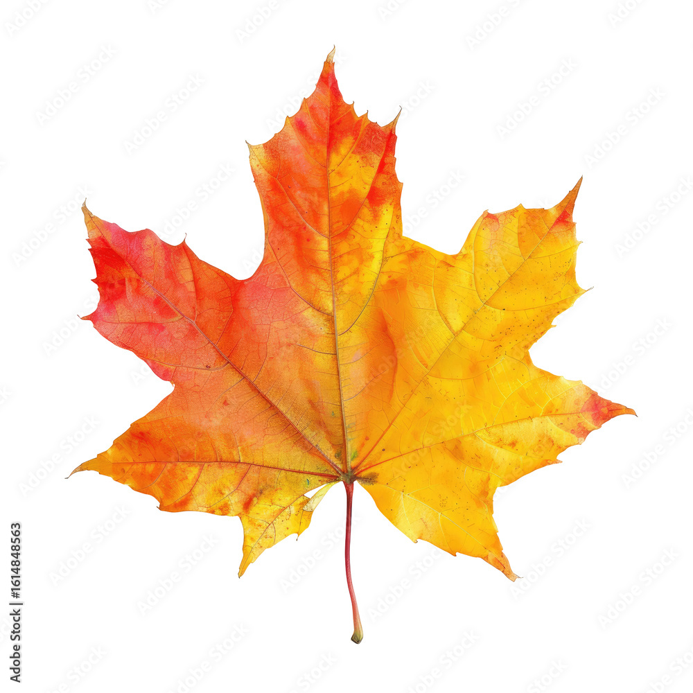 Obraz premium Vibrant autumn maple leaf (8)