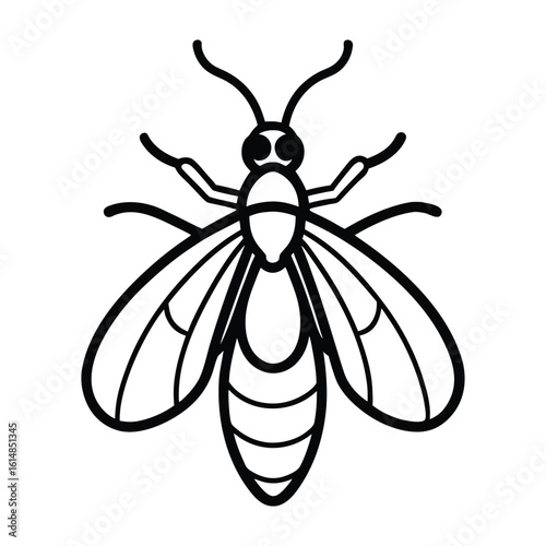 vector illustration of a bee