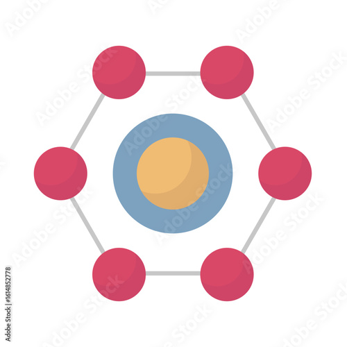 Carbon atom Vector Icon which can easily modify or edit