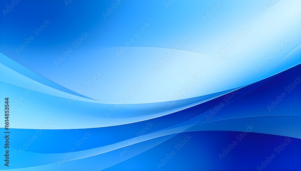 Fototapeta premium Abstract Blue Background with Wavy Lines - Modern Digital Design