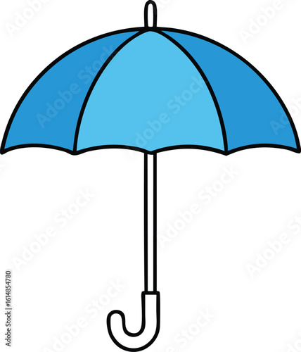 raindrops falling on umbrella vector illustration on transparent background