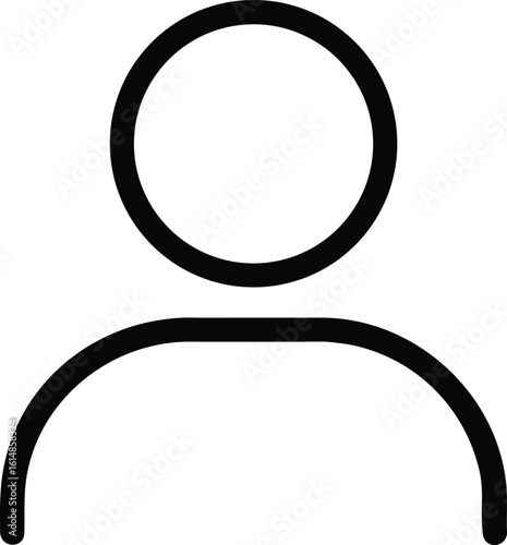 Simple outline icon of a person symbol user