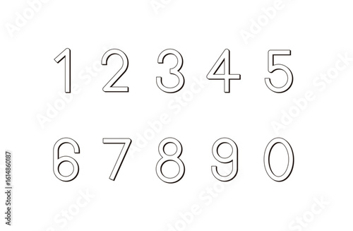 シンプルな数字セット