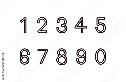 シンプルな数字セット