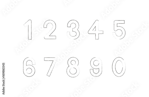 手書き風シンプルな数字アイコン