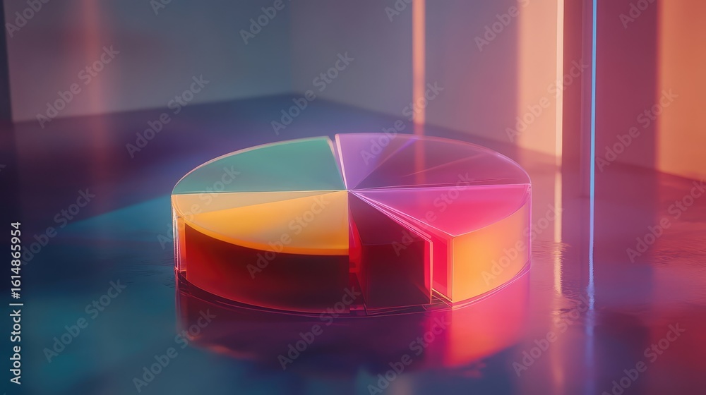 Fototapeta premium dynamic pulsating pie chart