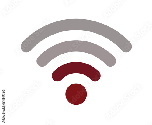 A glossy 3D illustration of a wireless communication network symbol, perfect for depicting internet, Wi-Fi, or RSS feed connections