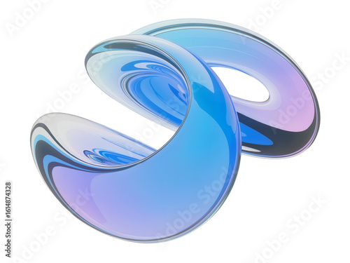 Captivating iridescent fluid form flows with dynamic smooth gradients and ethereal light