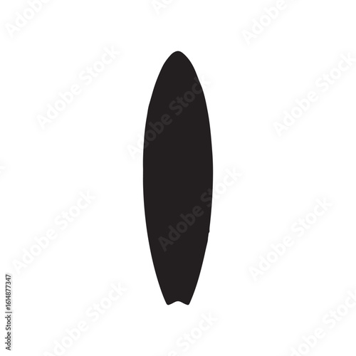 Surf board silhouette vector flat illustration design