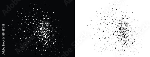 Black and white paint ink drop blood splatter vector background