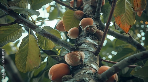A pawpaw tree with ripe pawpaws