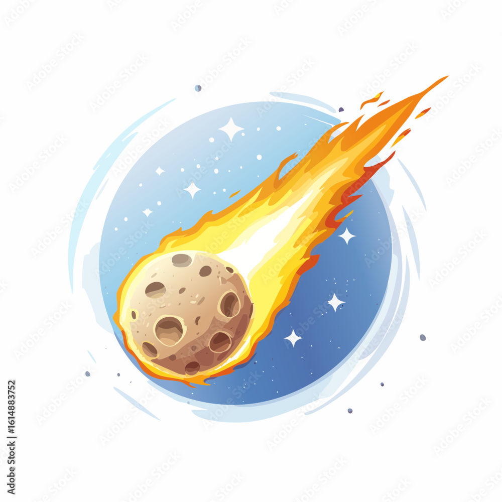 Impressionnante météorite en feu qui traverse le ciel