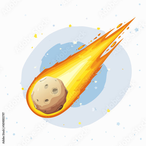 Impressionnante météorite en feu qui traverse le ciel