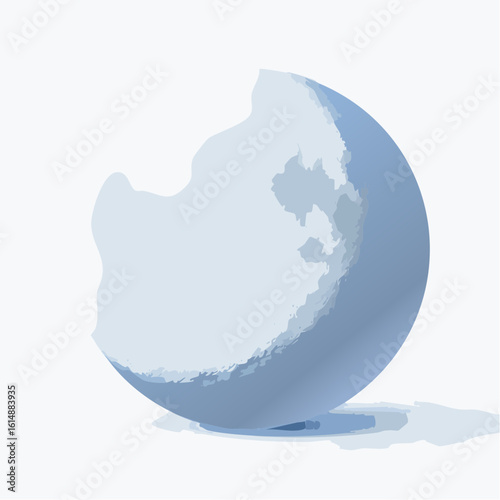 Pleine lune, fond blanc