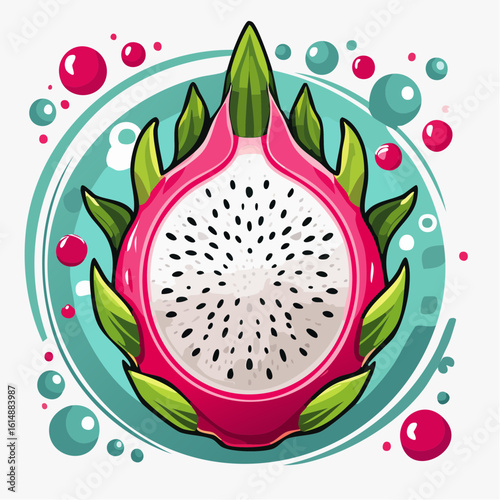 Jolie illustration d'un fruit du dragon