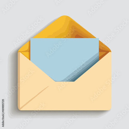 email isolated in White Background, email vector, Flat lay vector illustration