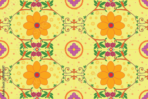 Ornate Floral and Geometric Pattern
