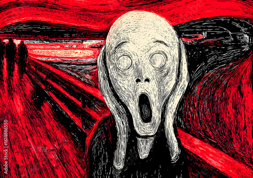Obraz na płótnie Scream of horror