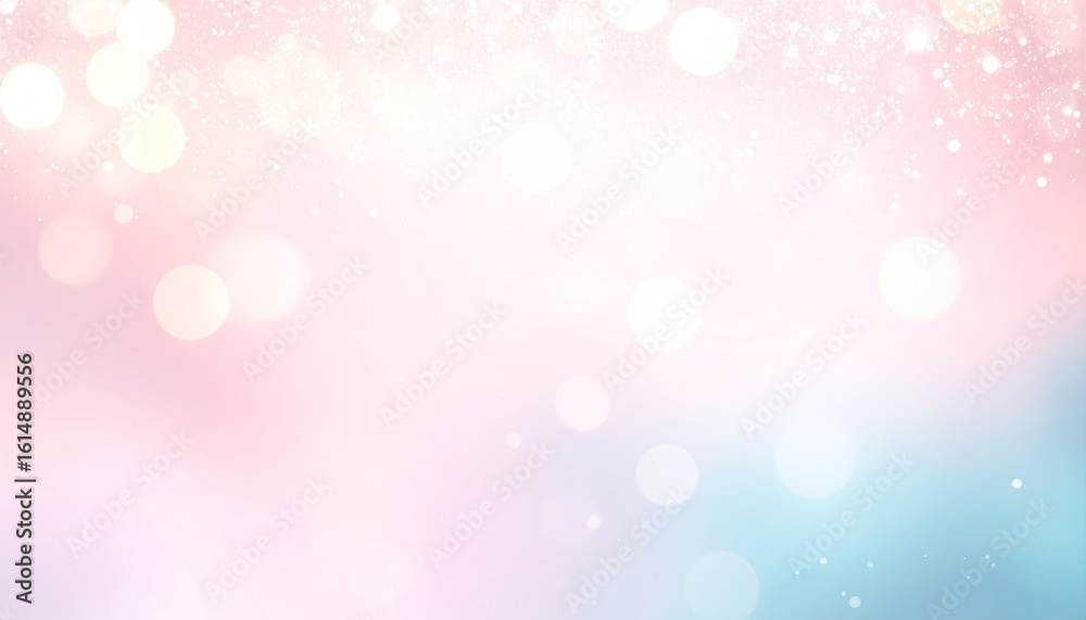 Obraz premium Abstract Airy Pink And Mint Bokeh Background With Soft Focus And Sparkling Lights
