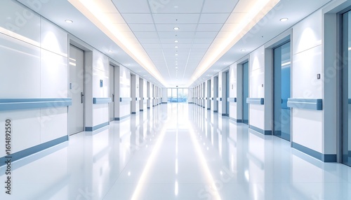 Wallpaper Mural Empty hospital corridor Torontodigital.ca