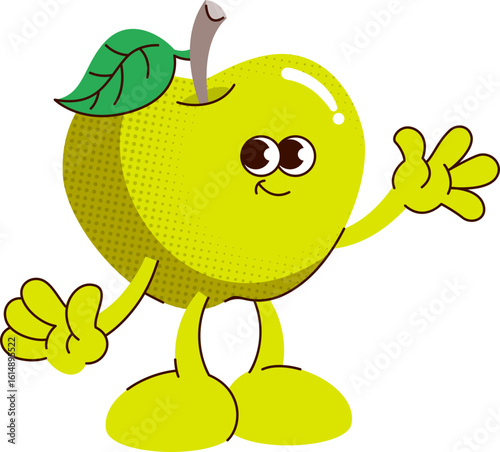 Groovy Apple Mascot