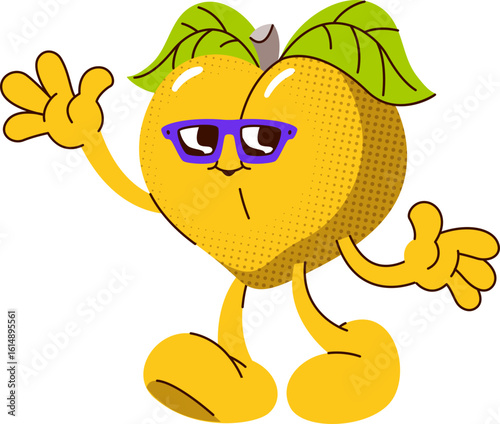 Groovy Peach Mascot